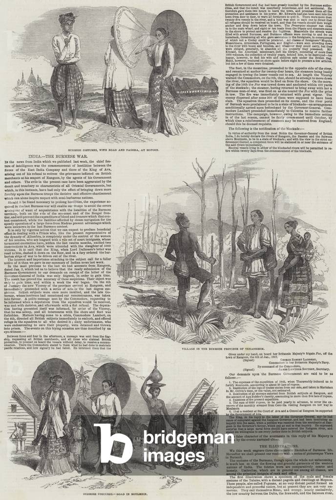 India, the Burmese War (engraving)