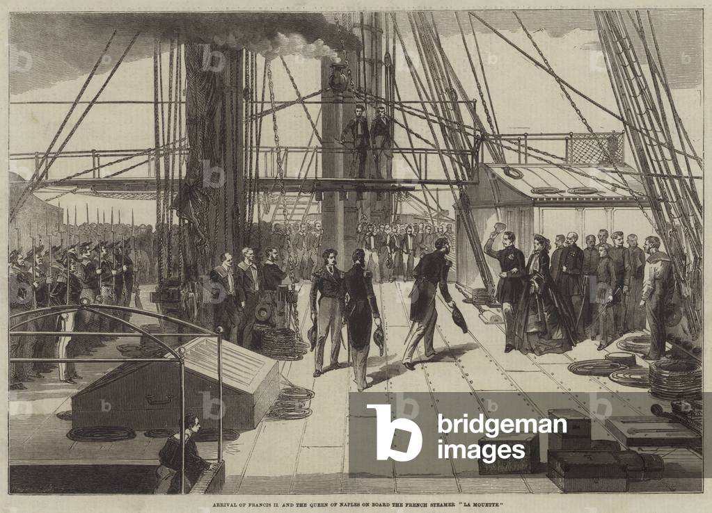 Arrival of Francis II and the Queen of Naples on Board the French Steamer 