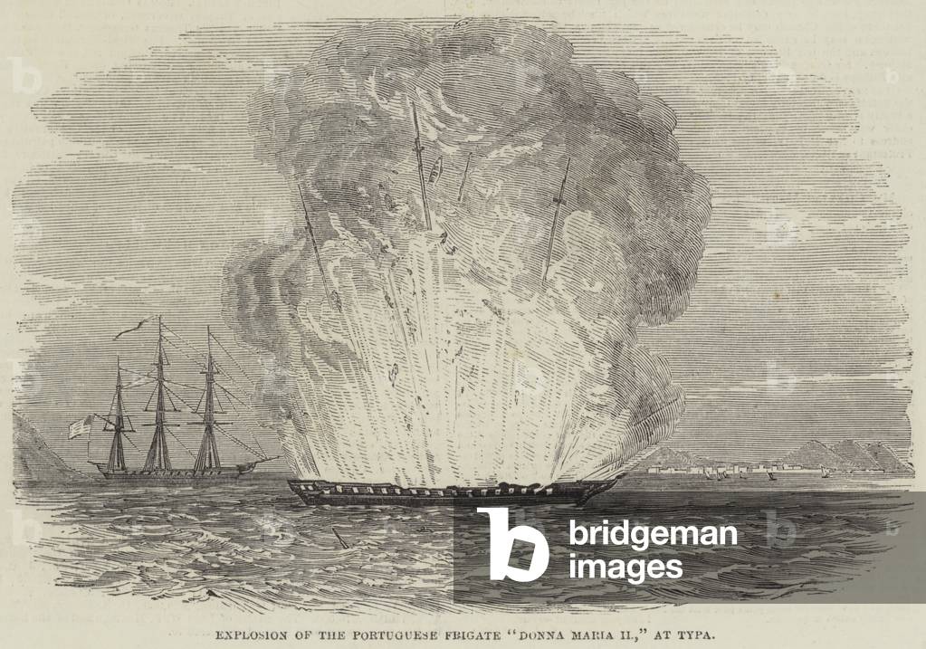 Explosion of the Portuguese Frigate 