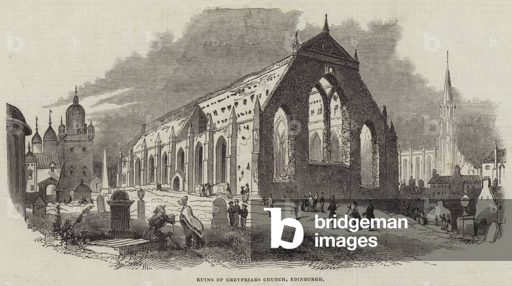 Ruins of Greyfriars Church, Edinburgh (engraving)