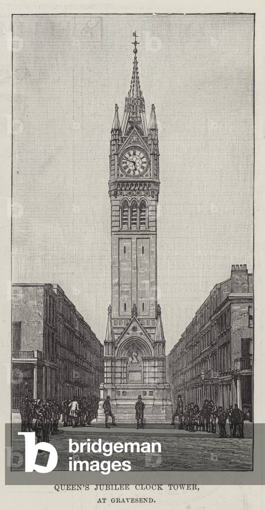 Queen's Jubilee Clock Tower, at Gravesend (engraving)