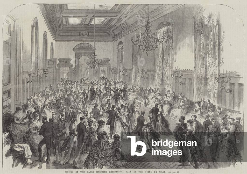 Closing of the Havre Maritime Exhibition, Ball at the Hotel de Ville (engraving)