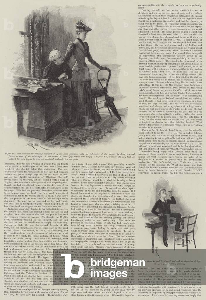 Greville Fane, by Henry James (engraving)