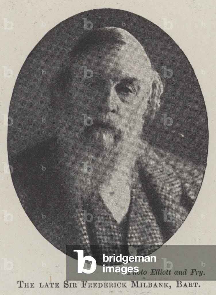 The late Sir Frederick Milbank, Baronet (b/w photo)