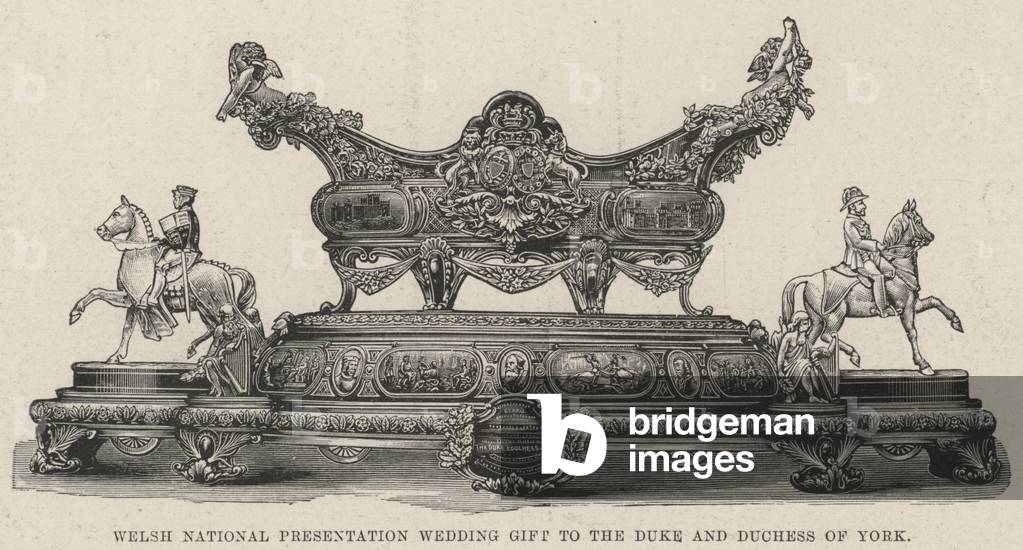 Welsh National Presentation Wedding Gift to the Duke and Duchess of York (engraving)