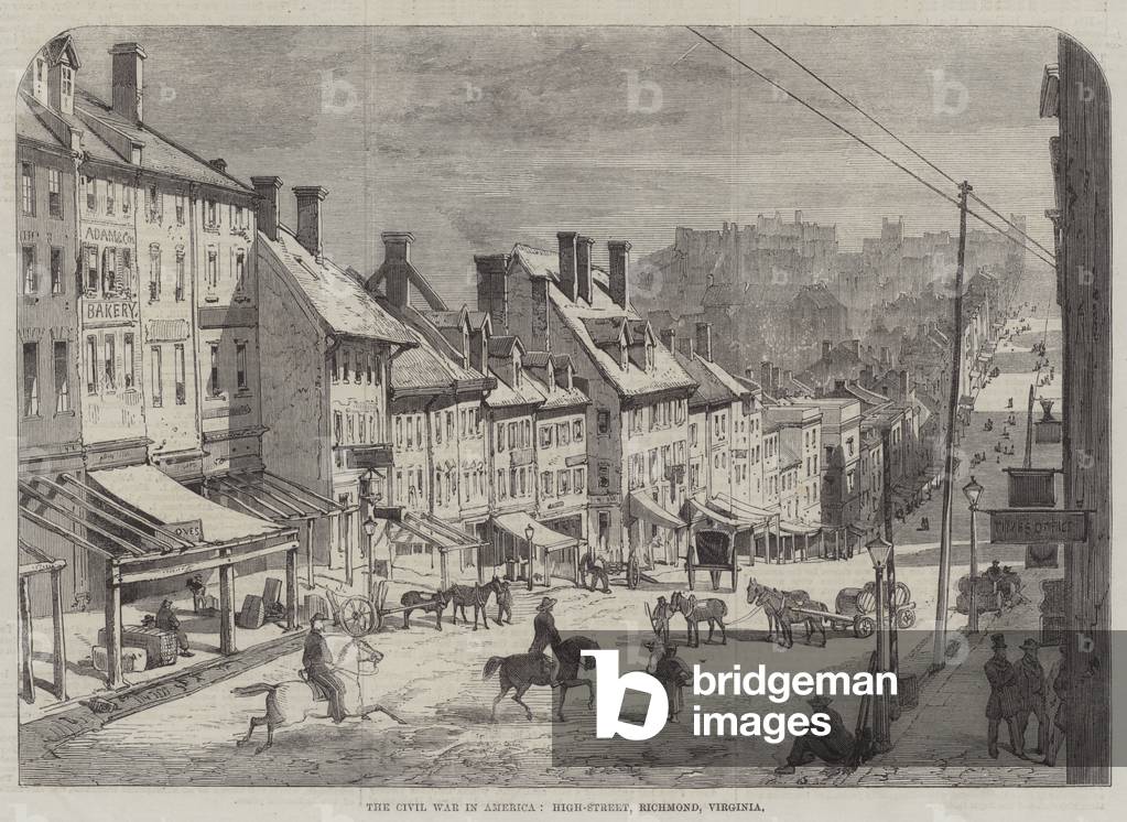 The Civil War in America, High-Street, Richmond, Virginia (engraving)