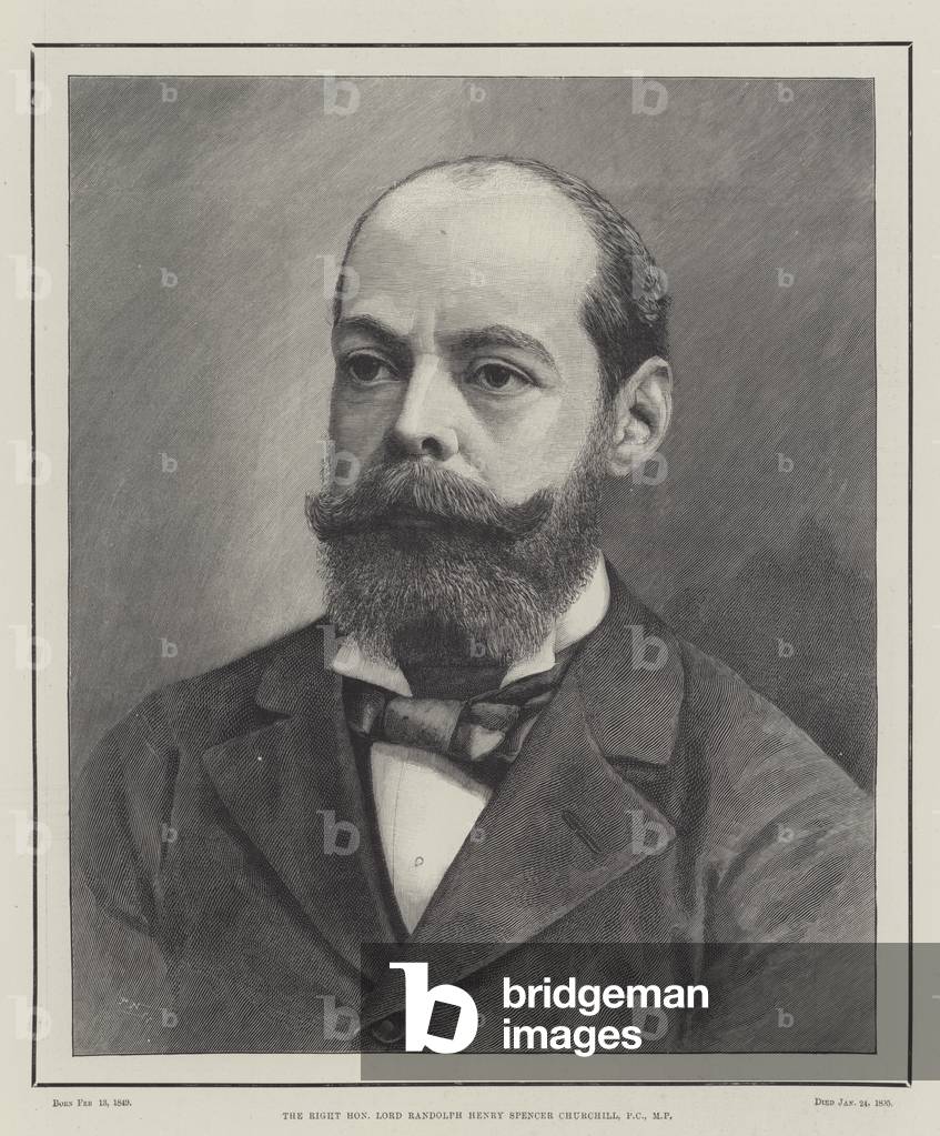 The Right Honourable Lord Randolph Henry Spencer Churchill, PC, MP (engraving)