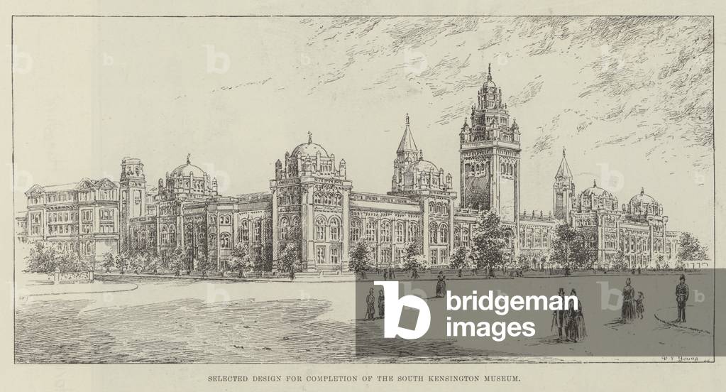 Selected Design for Completion of the South Kensington Museum (engraving)