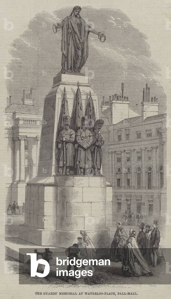 The Guards' Memorial at Waterloo-Place, Pall-Mall (engraving)