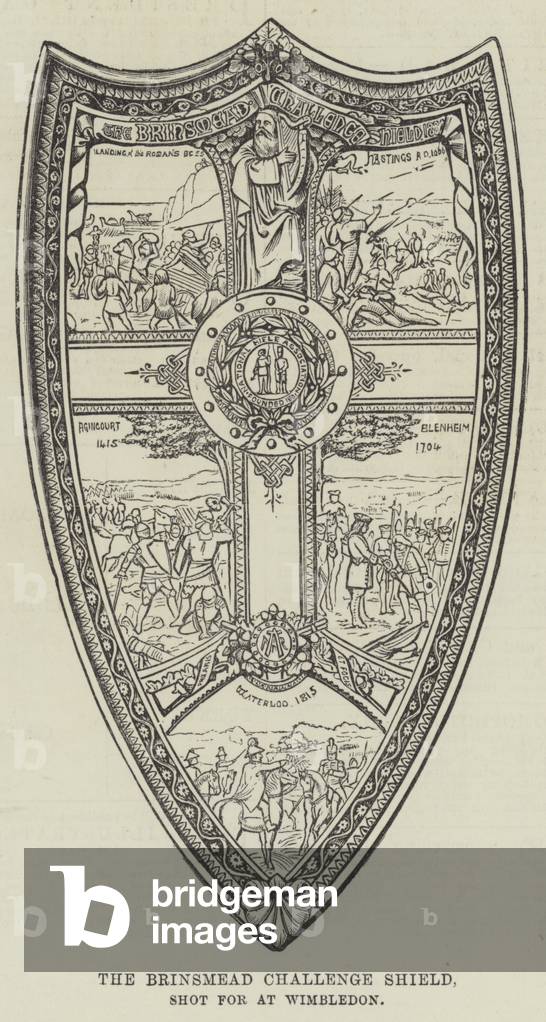 The Brinsmead Challenge Shield, Shot for at Wimbledon (engraving)