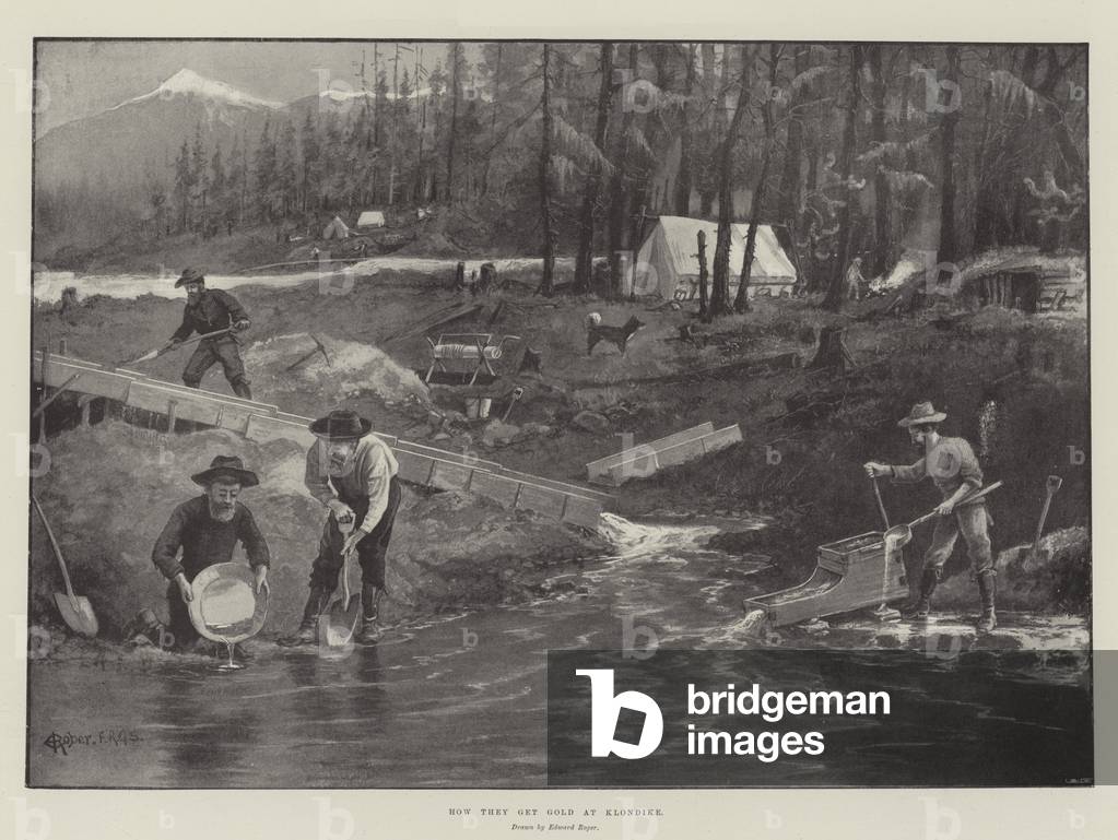 How they get Gold at Klondike (engraving)