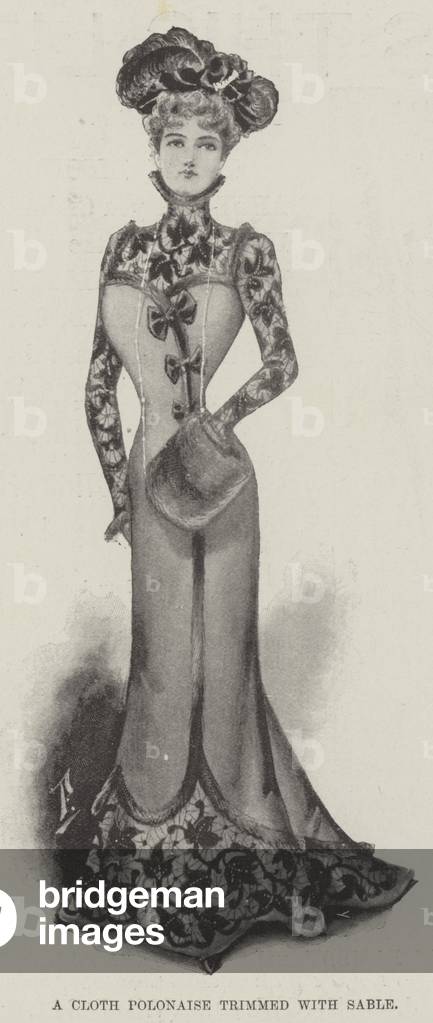 A Cloth Polonaise trimmed with Sable (litho)