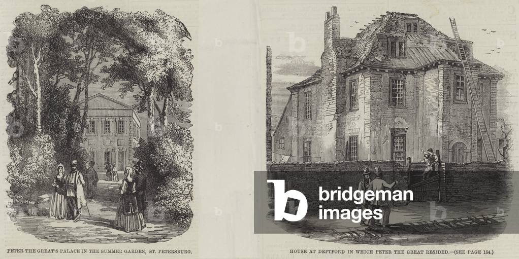 Peter the Great's Palace and House (engraving)