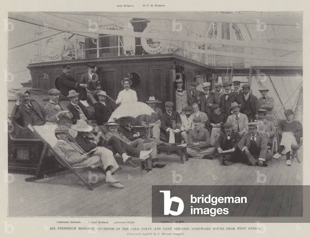 Sir Frederick Hodgson, Governor of the Gold Coast, and Lady Hodgson Homeward Bound from West Africa (engraving)