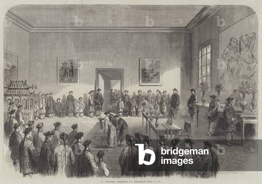 A Chinese Wedding at Shanghai (engraving)