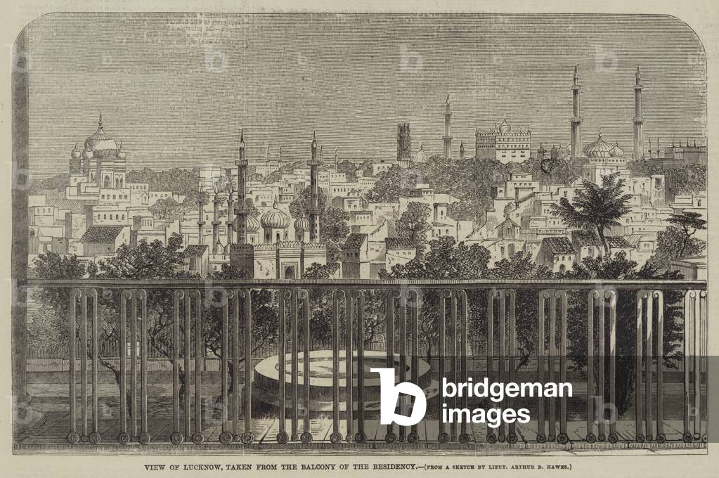 View of Lucknow, taken from the Balcony of the Residency (engraving)