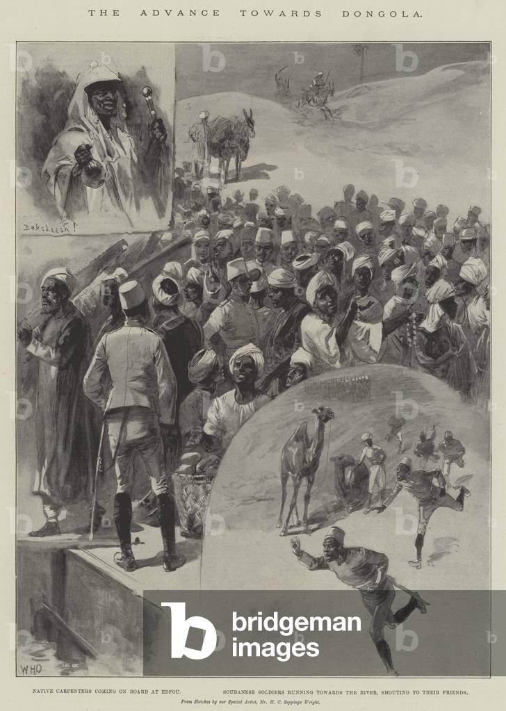 The Advance towards Dongola (litho)