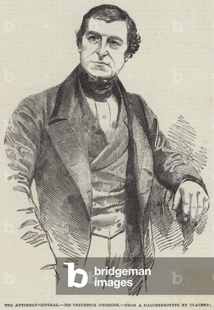 The Attorney-General, Sir Frederick Thesiger (engraving)