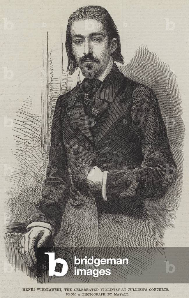 Henri Wieniawski, the Celebrated Violinist at Jullien's Concerts (engraving)