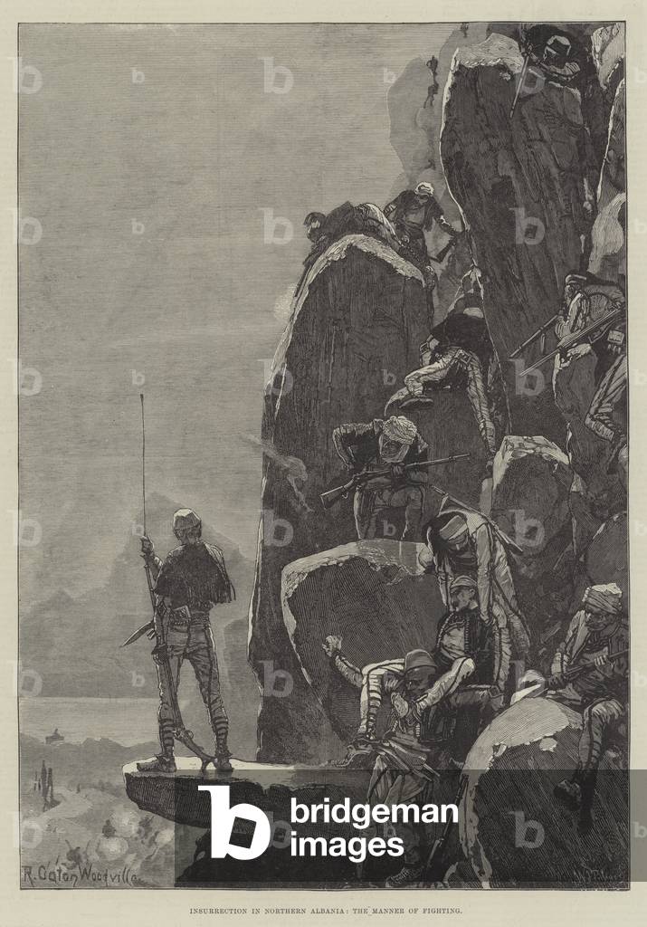 Insurrection in Northern Albania, the Manner of Fighting (engraving)