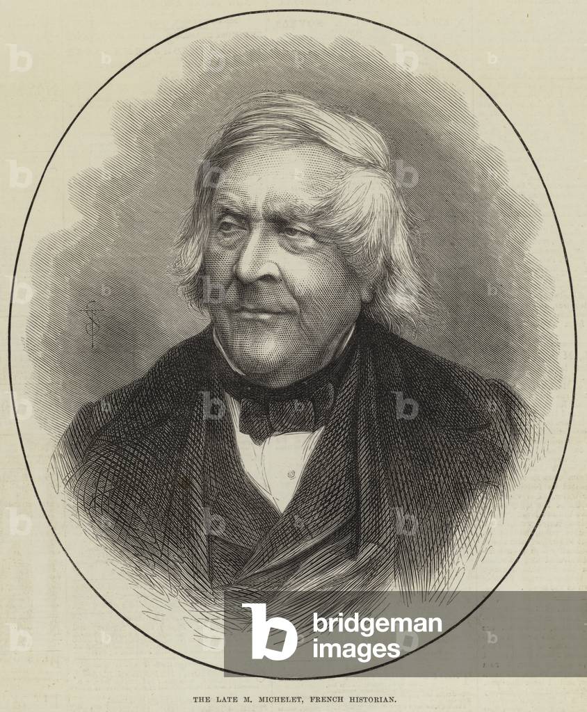 The Late M Michelet, French Historian (engraving)