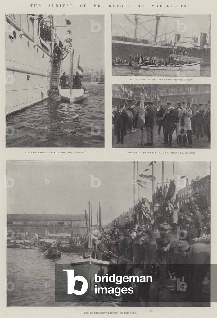 The Arrival of Mr Kruger at Marseilles (b/w photo)