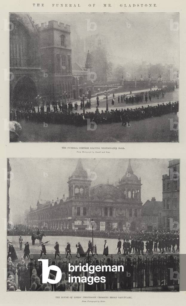 The Funeral of Mr Gladstone (b/w photo)