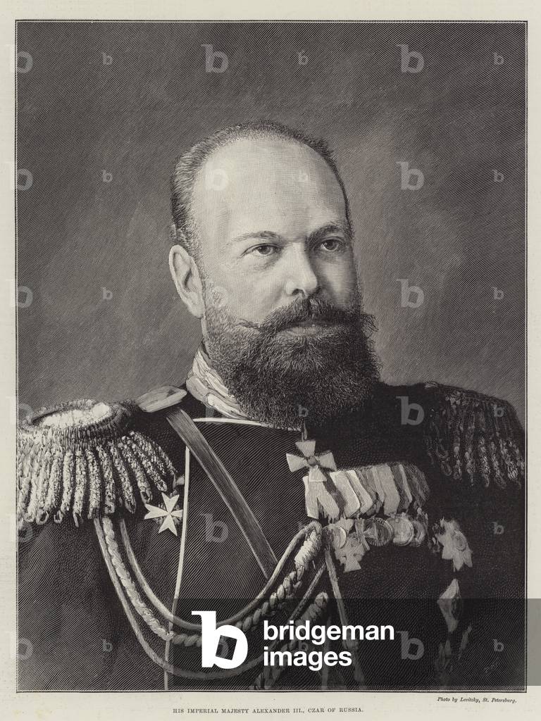 His Imperial Majesty Alexander III, Czar of Russia (engraving)