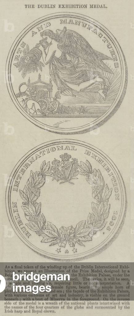 The Dublin Exhibition Medal (engraving)