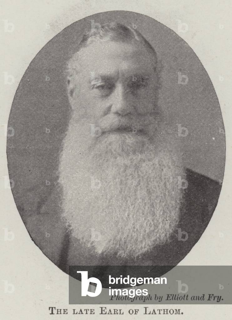 The late Earl of Lathom (b/w photo)