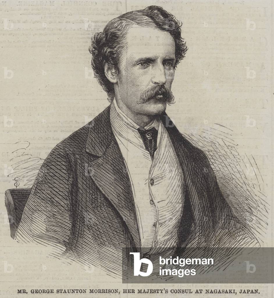 Mr George Staunton Morrison, Her Majesty's Consul at Nagasaki, Japan (engraving)