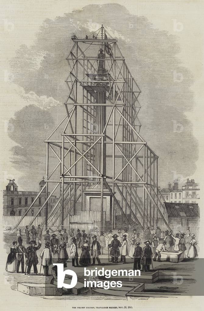 The Nelson Column, Trafalgar Square, 16 November 1843 (engraving)