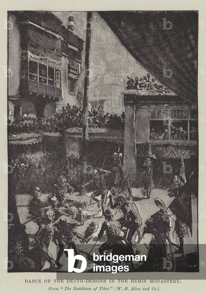 Dance of the Death-Demons in the Hemis Monastery (litho)