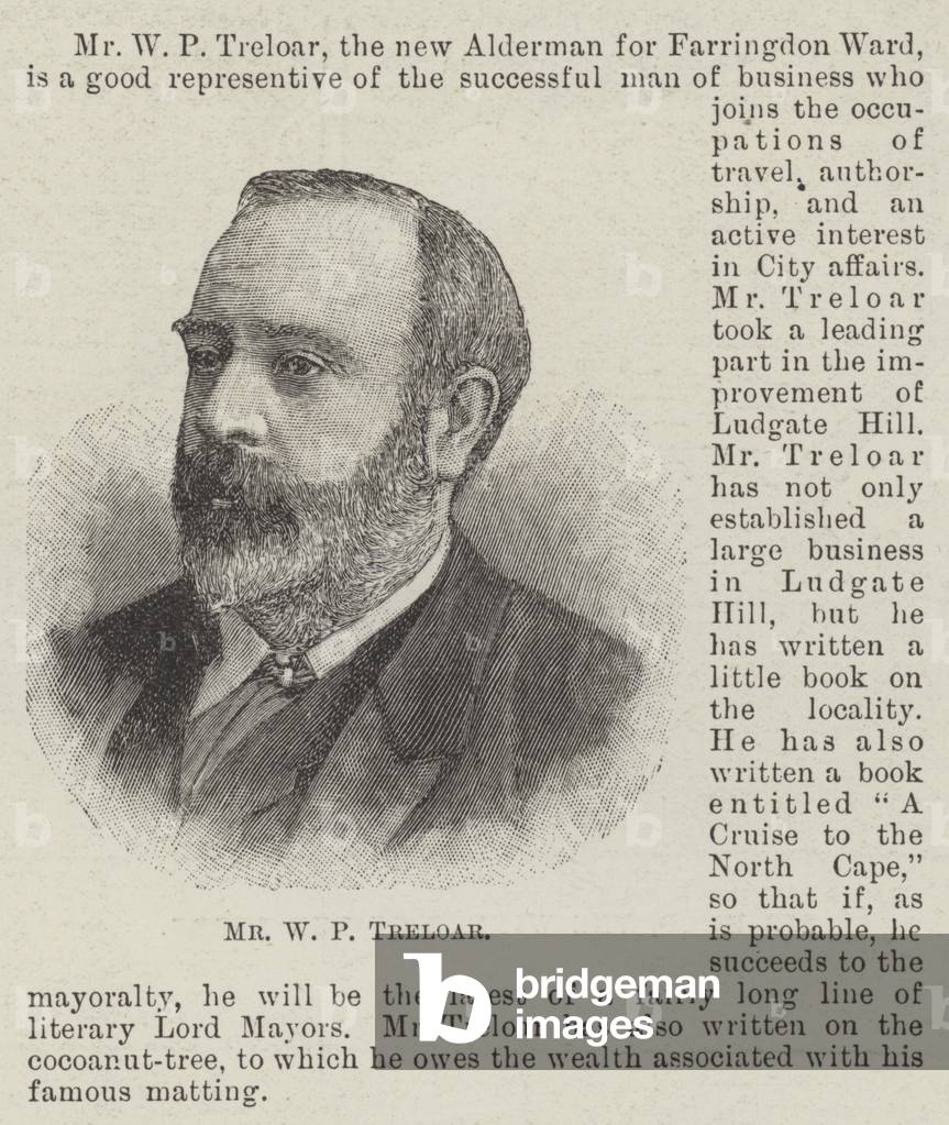 Mr W P Treloar (engraving)