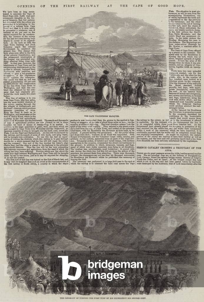 Opening of the First Railway at the Cape of Good Hope (engraving)
