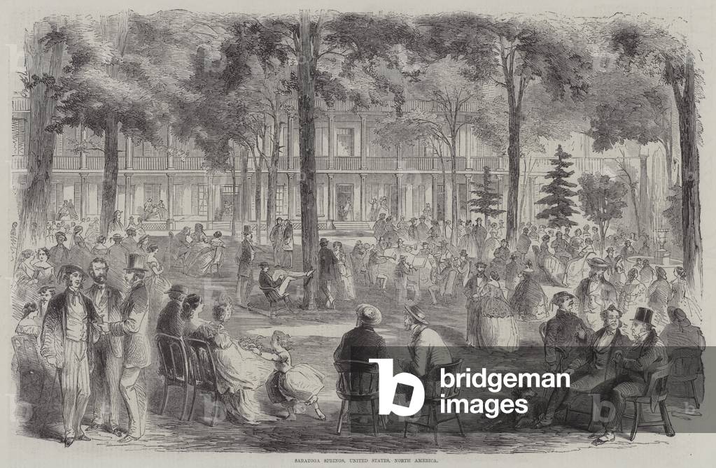 Saratoga Springs, United States, North America (engraving)