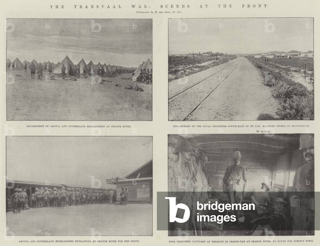 The Transvaal War, Scenes at the Front (b/w photo)