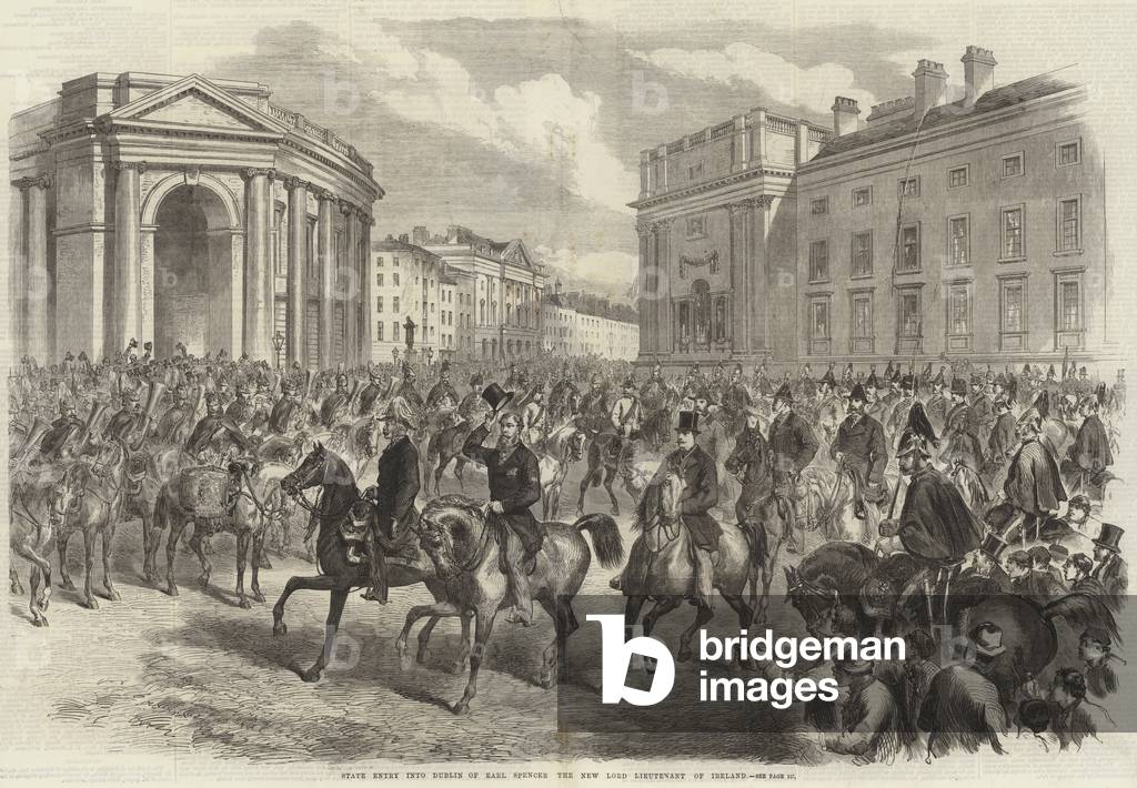 State Entry into Dublin of Earl Spencer the New Lord Lieutenant of Ireland (engraving)