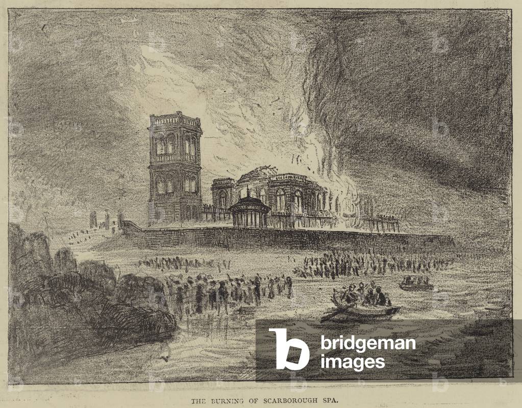 The Burning of Scarborough Spa (engraving)