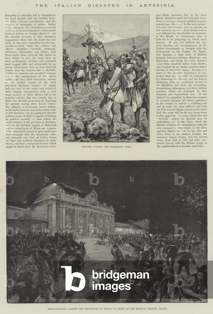The Italian Disaster in Abyssinia (engraving)
