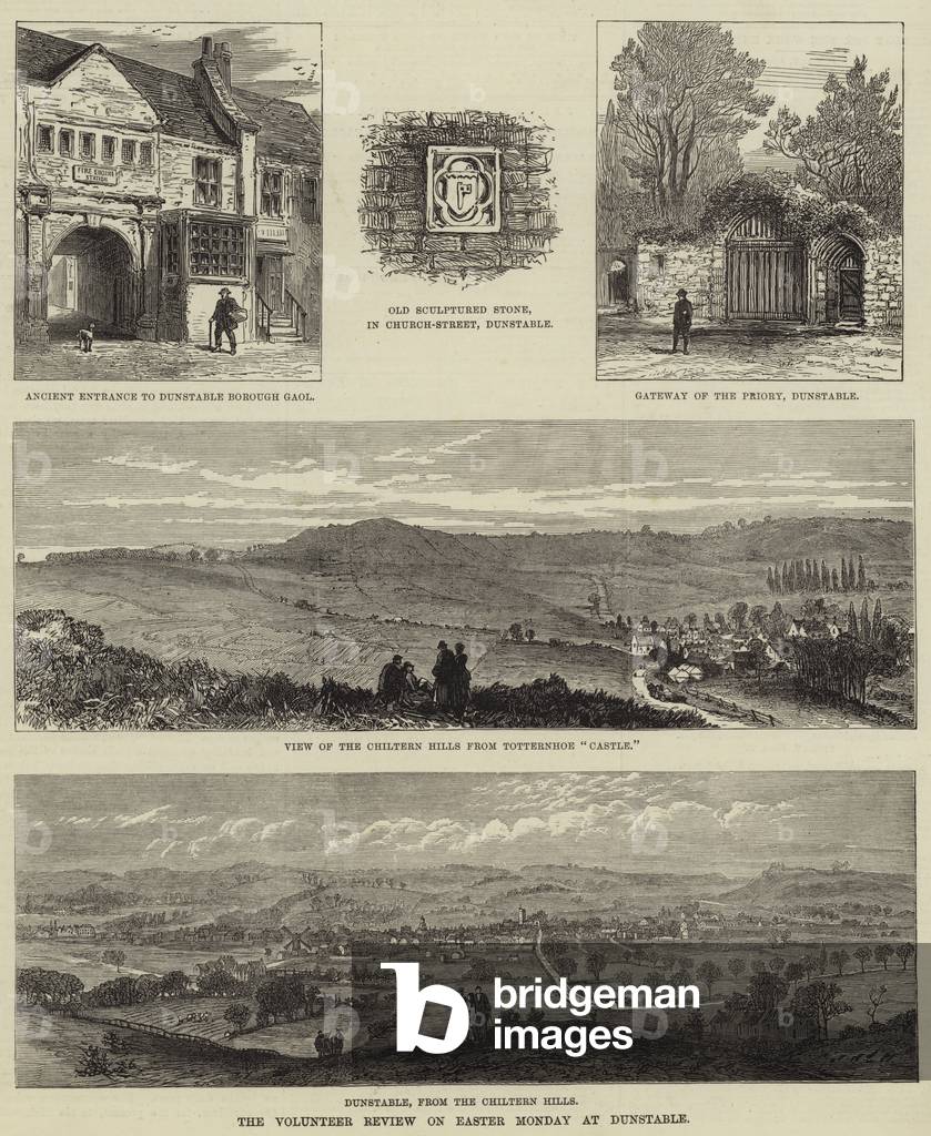 The Volunteer Review on Easter Monday at Dunstable (engraving)