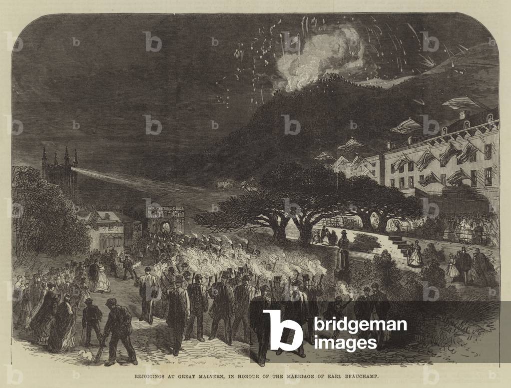 Rejoicings at Great Malvern, in Honour of the Marriage of Earl Beauchamp (engraving)