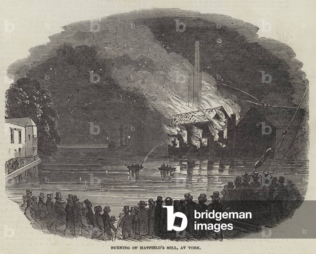 Burning of Hatfield's Mill, at York (engraving)