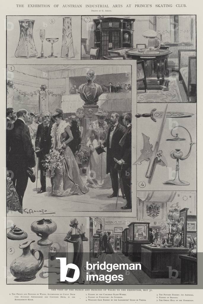 The Exhibition of Austrian Industrial Arts at Prince's Skating Club (litho)
