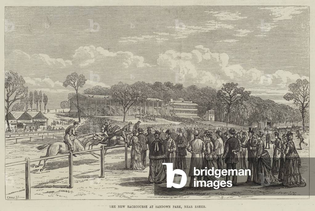 The New Racecourse at Sandown Park, near Esher (engraving)