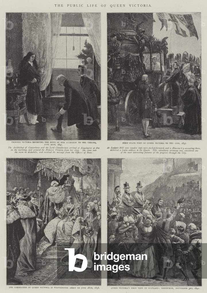 The Public Life of Queen Victoria (litho)