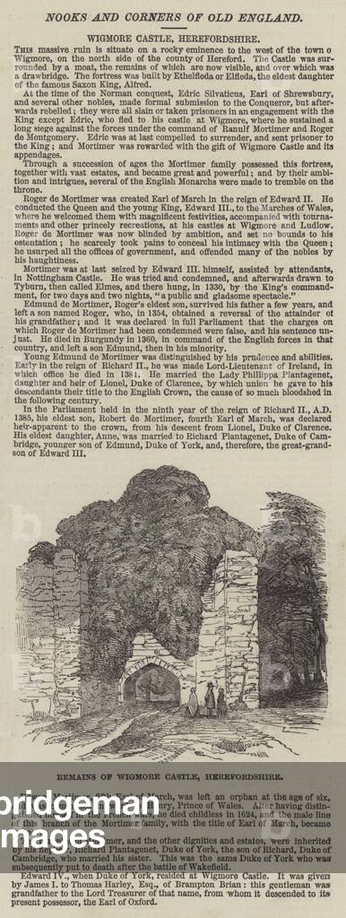Remains of Wigmore Castle, Herefordshire (engraving)
