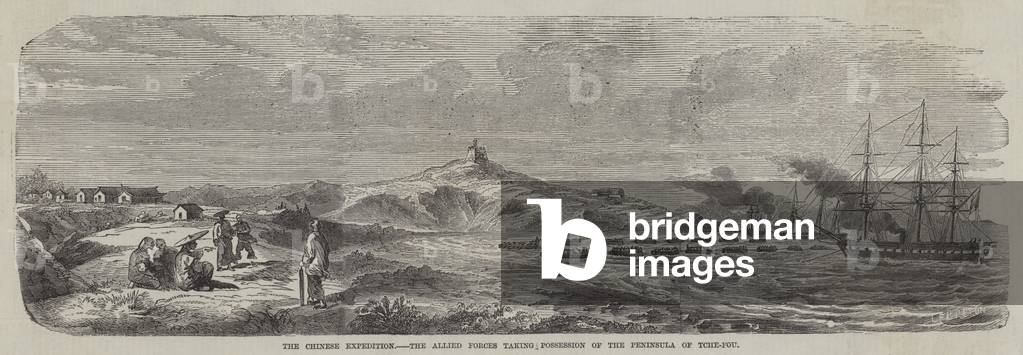 The Chinese Expedition, the Allied Forces Taking Possession of the Peninsula of Tche-Fou (engraving)