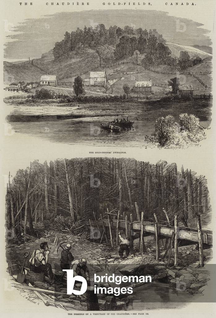 The Chaudiere Gold-Fields, Canada (engraving)