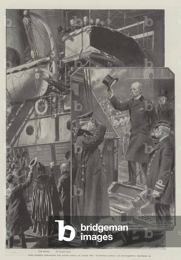 Lord Roberts embarking for South Africa on Board the 